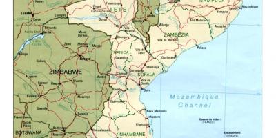Peta Mozambique jalan-jalan
