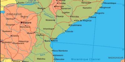 Peta Mozambique pantai
